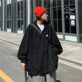 Style High Street Corduroy Hooded Sweatshirt For Men Autumn And Winter