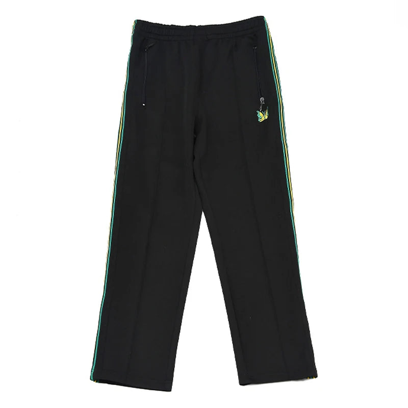 good quality brown motion casual pants men woman lovers trend side edge weaving embroidery drawstring loose trousers unique default style 4997