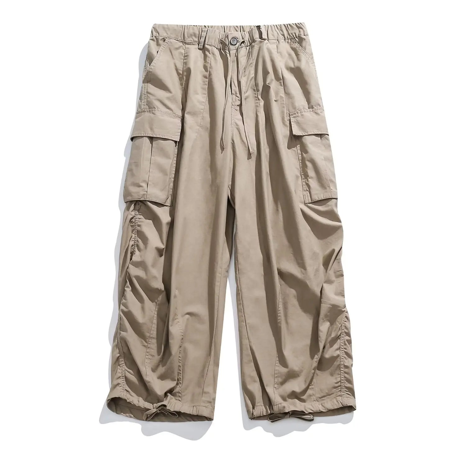 japanese street mens 3 piece set multi pocket camping vest solid cargo shirt side pockets casual pants suit couple trend set unique cargo style 4647