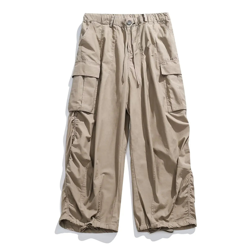 japanese street mens 3 piece set multi pocket camping vest solid cargo shirt side pockets casual pants suit couple trend set unique cargo style 4647