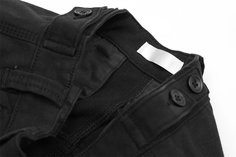 2023 new arrivals pocket zipper black hip hop men cargo jeans pants retro washed straight baggy cotton denim trousers pantalones unique cargo style 842