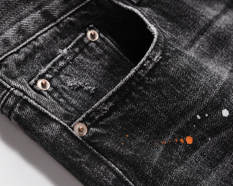 frayed damaged washed black baggy jeans men and women straight streetwear y2k pantalones hombre denim pants oversized cargos unique cargo style 5663