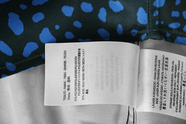 New 2021 Men 3D luxurious Wave point Polka dots Print Fashion Silk Casual Shirts Shirt high Pocket Long-sleeves S 2XL #A160