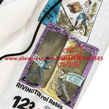 2024 autumn winter vintage casual sports pants mens letter illustration printed loose drawstring leg strap high street hip hop unique default style 1877
