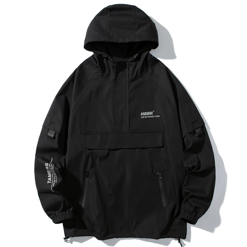 Double-Layer Urban Hoodie Jacket Modern Aesthetic