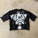 Sadcore Graphic tee – Y2K American Street Summer Fashion Short Sleeved Shirt Men Y