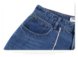 2024 autumn and winter new stitching straight jeans