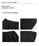multi pocket mens wide leg straight cargo pants korean fashion track pants male casual loose mopping trousers four seasons unique cargo style 1025