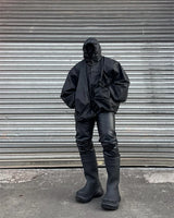 trapwear chrome print featuring autumn kanye high street coated fabric waterproof extra loose mens and womens large charge shirts