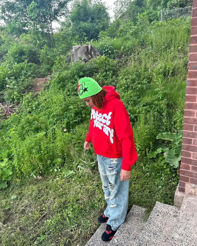 Y2k Pullover Print Pattern Long Sleeved Hoodie Hoodie Clothing Vintage Street Rap Trend Wear High Street