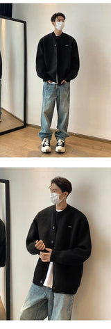 varsity graphic knit, unisex street look, trendy streetwear apparel for men and women