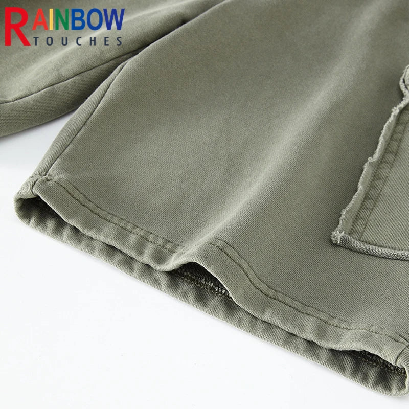 Rainbowtouches New Brand Shorts Mens Hot Sale Male Track High Street Hip Hop Pure Color Tidal Current Casual Comfortable Shorts