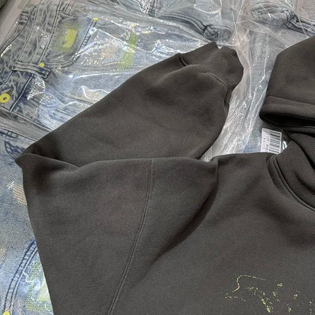 Urban hacker hoodie with high-tech neon blue accents