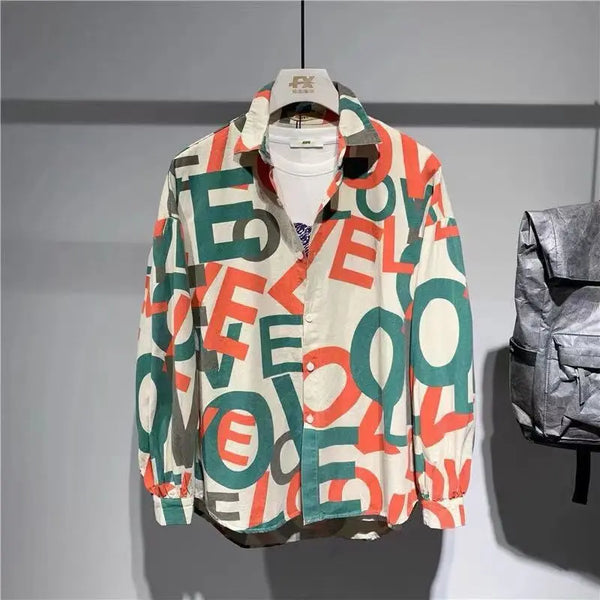 2023 Autumn New Light Luxury Fashion Loose Long-sleeved Men Shirt Jacket Comfortable Casual Shirt Boutique Clothing Simple Style