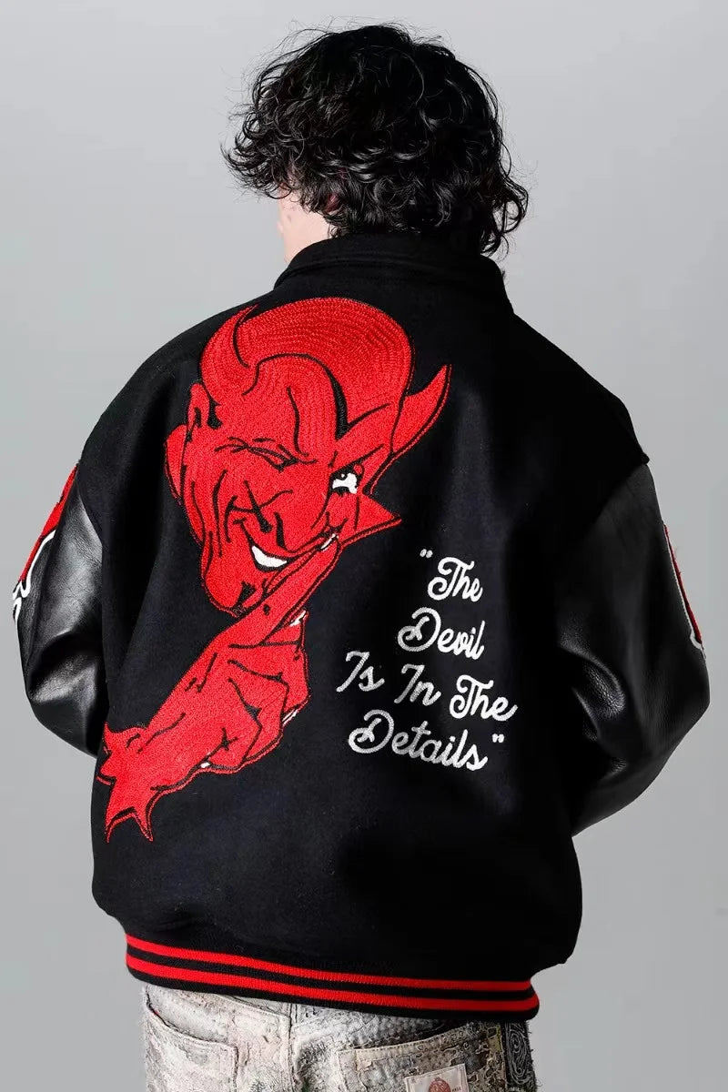 Quilted parka urban minimalist graffiti bomber