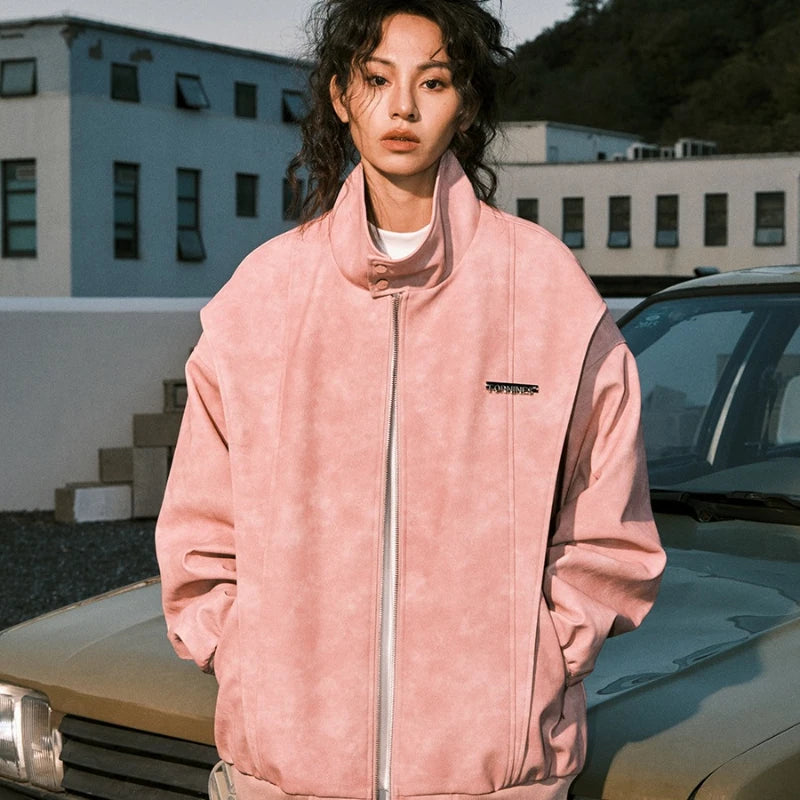 leather varsity jacket, cold weather layer, hip hop