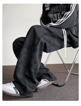 harajuku streetwear tie dye casual pants men women wide leg straight mopping trousers oversize korean fashion drawstring pants unique default style 1285