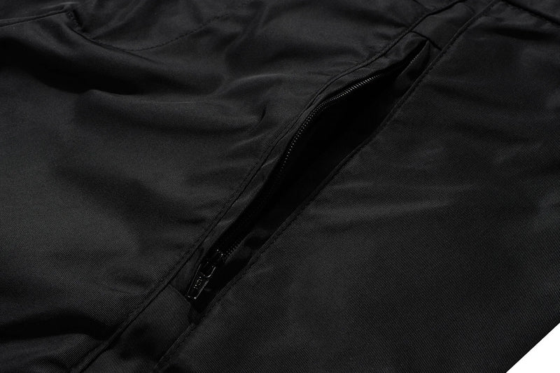 streetwear ribbons functional curve zipper baggy cargo pants for men vibe style straight baggy casual trousers oversized unique cargo style 799