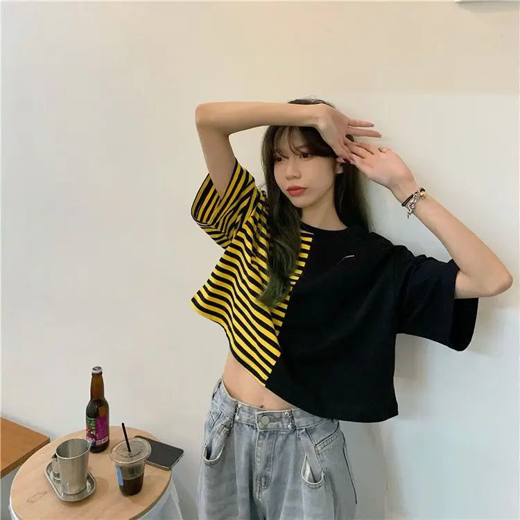 Trapwear Anime panel – Short Sleeved T Shirt Women 2024 New Summer Design White Spl