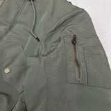 2024AW new cotton dress solid color hooded multi-pocket jacket