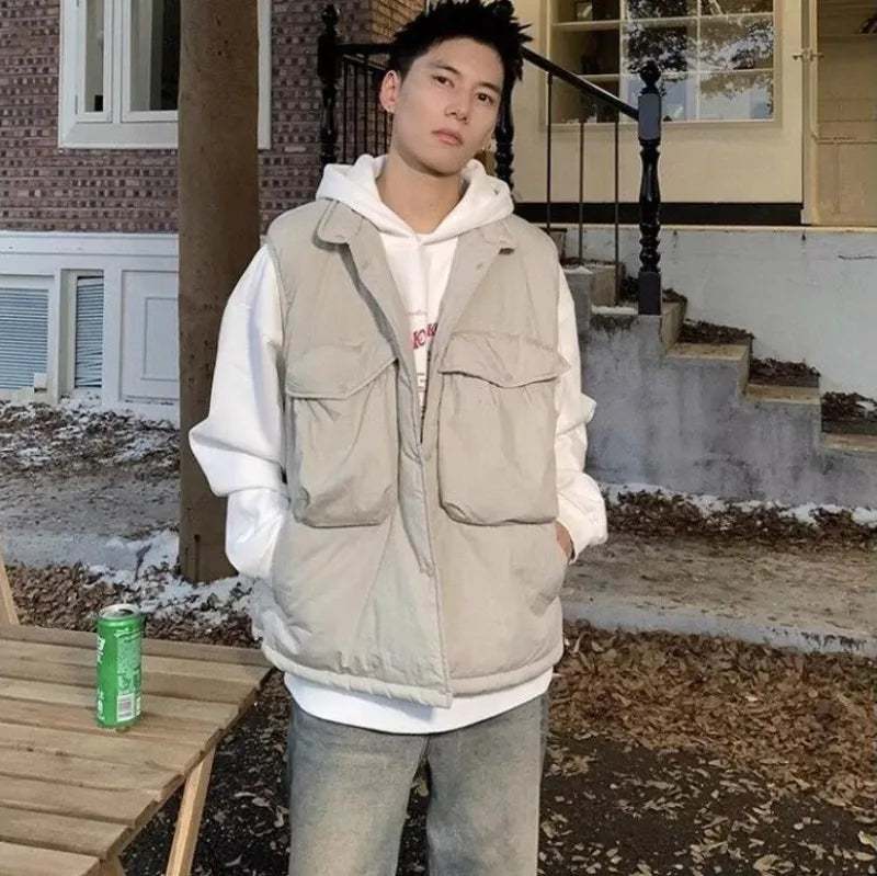 minimalist street zip-up, streetwear for men, fall streetwear outfit, oversized style, layered fashion, modern aesthetic, graphic detail