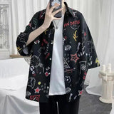 2023 Summer New Light Luxury Fashion Shirt Men Loose Casual Short-sleeved Shirt All-match Boutique Clothing Simple Style