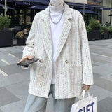 Small Fragrance Suit Mens Jacket Lazy Wind Ruffian Handsome Korean Ver