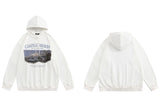 2023 Hoodie Sweatshirt Men Streetwear Retro Mountain Graphic Hooded Pu