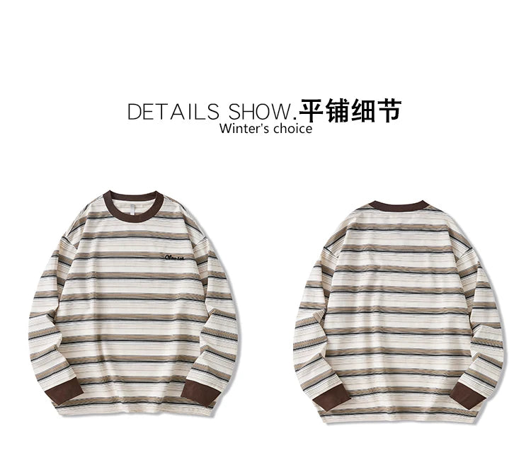 Gothic Melting smiley – Men Retro Fashion Streetwear Loose Casual Long Sleeve Plus S