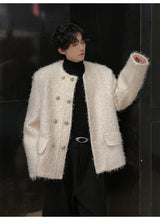 zip-up minimalist jacket, cold-season outfit - comfortable cotton fit with bold prints