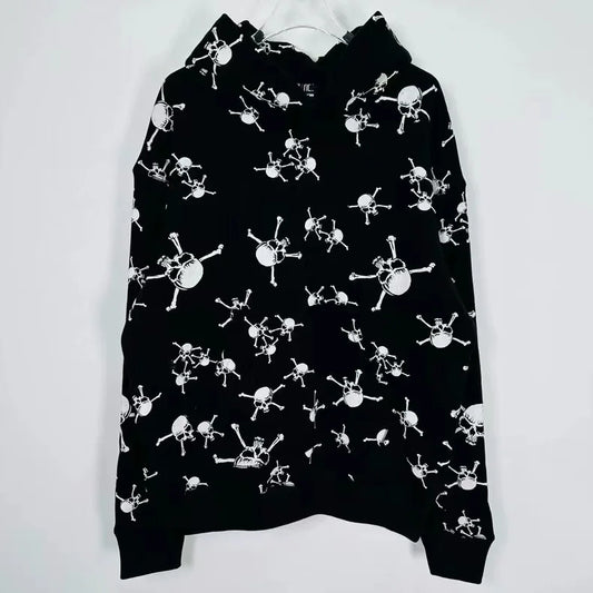 New 2023 Luxury Men Skull Head Devil Pullover Hoodies Hoody Hooded Swe