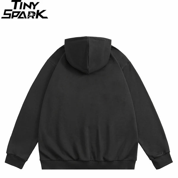 2023 Hoodie Sweatshirt Men Streetwear Retro Mountain Graphic Hooded Pu
