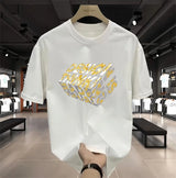 Vaporwave Graphic tee – 2024 Summer New Mens Letter Print Tshirts Cotton Short Sleeve