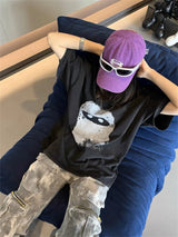 Skatercore Streetwear top – Summer Vintage Style Adf Nft Illustration Ye Doll Graffiti W