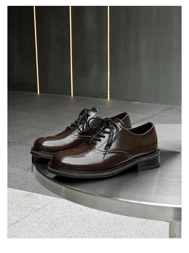 Commute Business Casual Derby Shoes Men Women Streetwear Fashion Hip Hop PU Leather Shoes Couple Shoe
