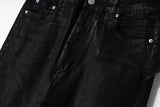 hi street flared jeans men broken patchwork denim pants streetwear harajuku luxury designer black jeans trousers male unique jeans style 356
