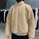 new 2023 men khaki rib sleeve hiking fashion high couple baseball coats jackets abstract coat motor pilot winter warm 505 nan - variant style 0cf5c7 for streetwear fashion