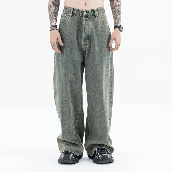 Autumn and winter new mud-dyed jeans