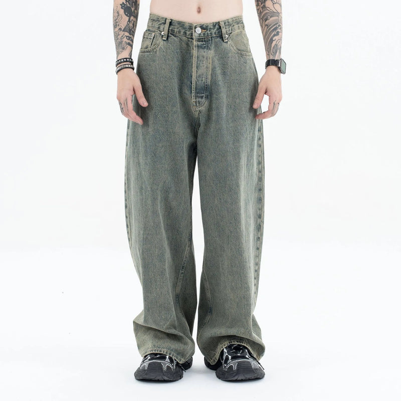 Autumn and winter new mud-dyed jeans