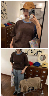 Gothic Oversized shirt – Korean Retro Summer T Shirt For Men And Women Loose Casual R