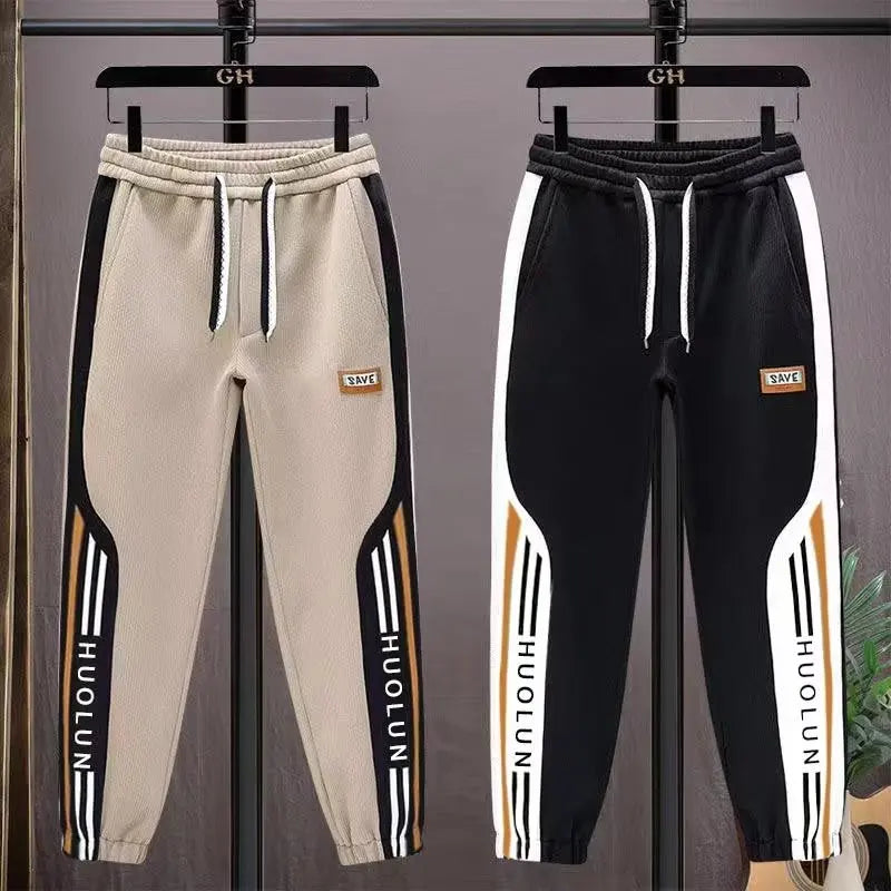 mens joggers casual pants korean sweatpants workout running gym fitness khaki sports trousers men clothing digital printing unique joggers style 4149