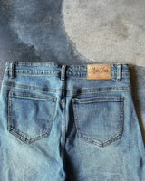 harajuku y2k shorts pants mens blue baggy hand print retro denim gym short pant gothic sweatpants basketball shorts men clothing relaxed fit joggers