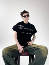 new summer street fashion set mens cotton retro letter printed t shirt halo dyed washed jeans suits male hip hop 2 pcs 2024 unique jeans style 4698