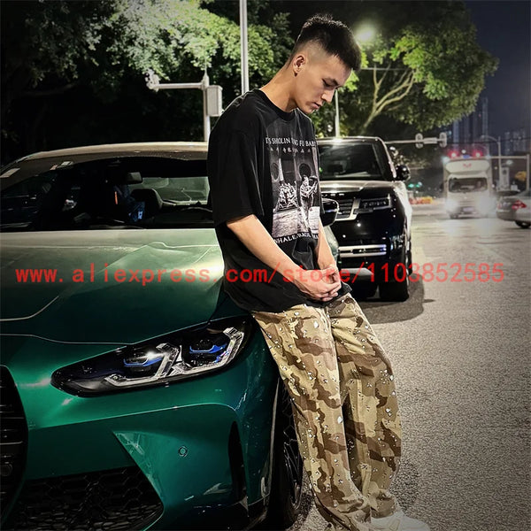 2024 new american vintage direct casual functional work pants heavy duty washed outdated logging pants desert camo high street clean everyday pants