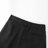 mens casual suit trousers buckle decoration british straight pants streetwear fashion niche commuter pants mens clothing 2024 minimalist street pants