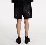 Saint Louis 24SS Future Vintage Splashing Ink Graffiti Making Dirty Water Making Old Drawstring Shorts For Summer