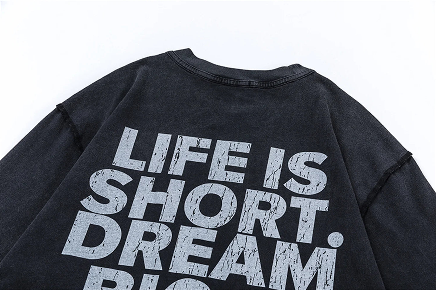 Hip-hop tee with gold font and luxury streetwear energy