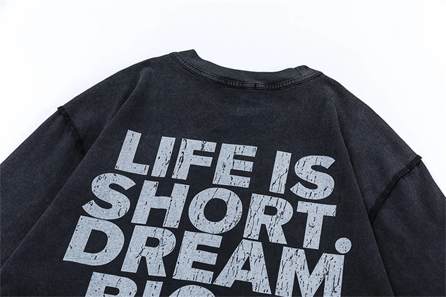Hip-hop tee with gold font and luxury streetwear energy