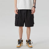 summer new american retro cargo shorts for men casual multi pocket baggy y2k shorts streetwear hip hop embroidery short cargo combat utility trousers