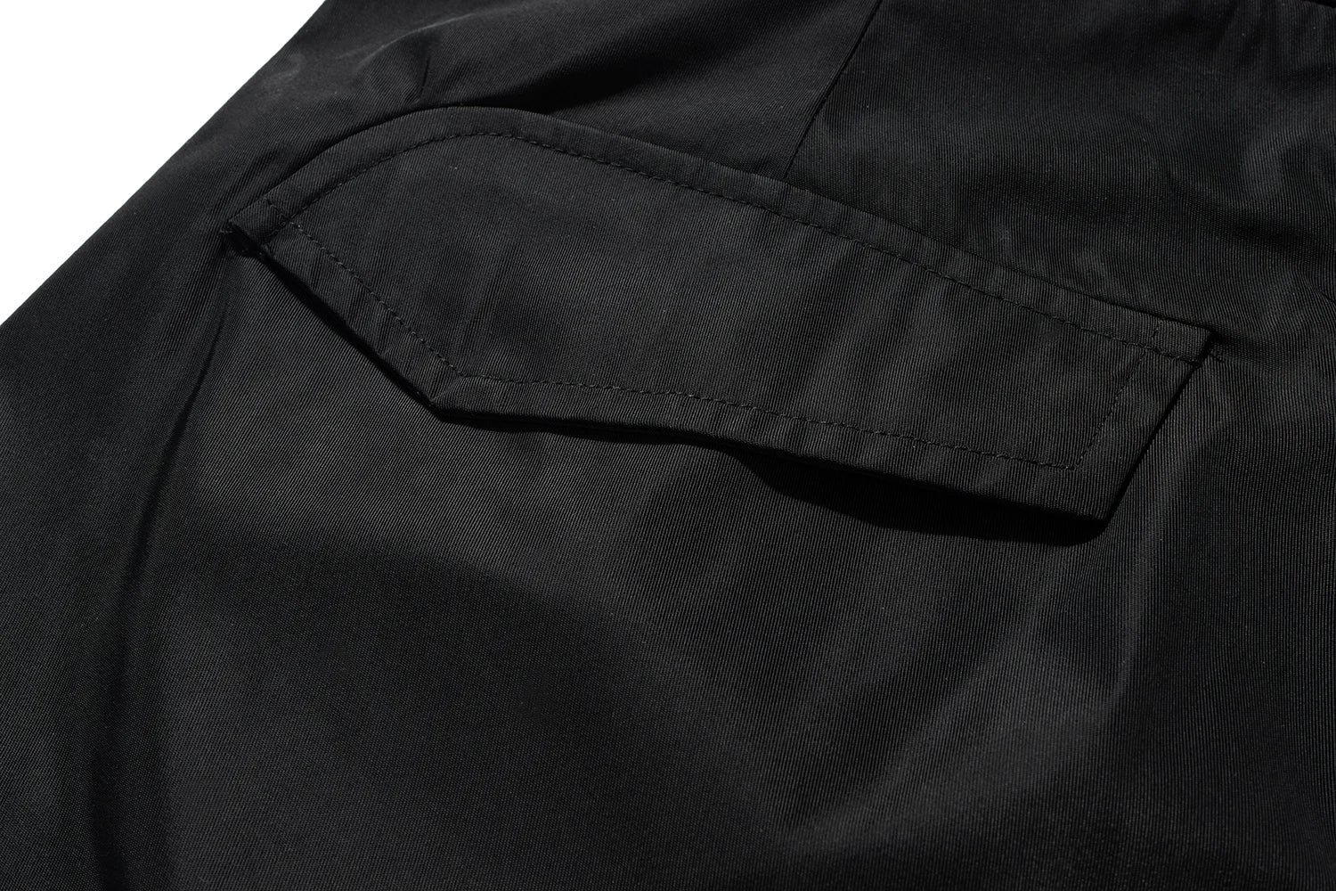 streetwear ribbons functional curve zipper baggy cargo pants for men vibe style straight baggy casual trousers oversized unique cargo style 803